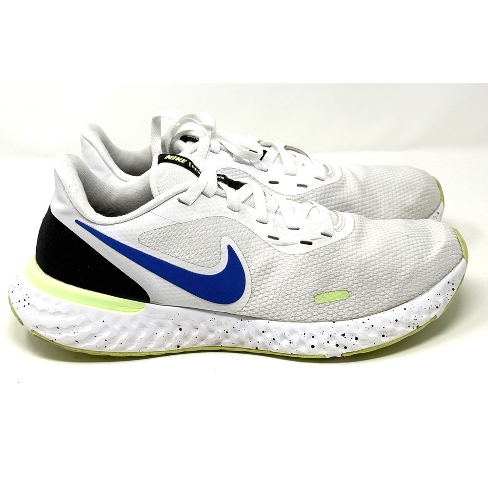 Men's Size 10 - Nike Revolution 5 White Racer Blue Green Black -Read Description - Picture 6 of 14
